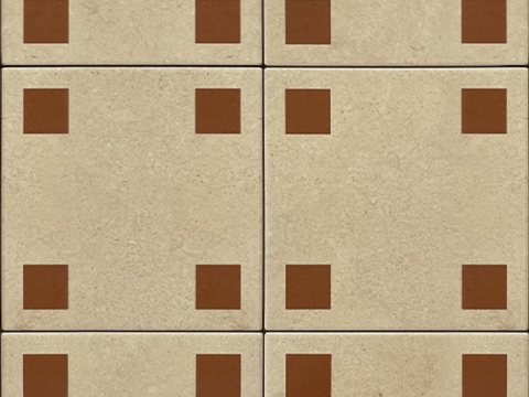 复古做旧红白花砖