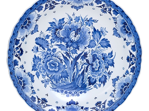 盘子 菜盘 餐盘 古典青花瓷瓷盘图案花纹 陶瓷瓷器花纹