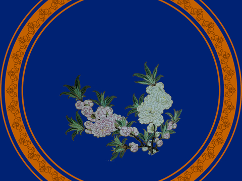 盘子 菜盘 餐盘 古典青花瓷瓷盘图案花纹 陶瓷瓷器花纹