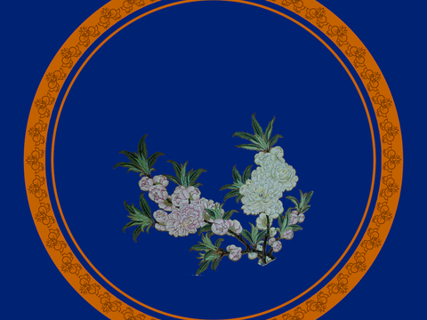 盘子 菜盘 餐盘 古典青花瓷瓷盘图案花纹 陶瓷瓷器花纹