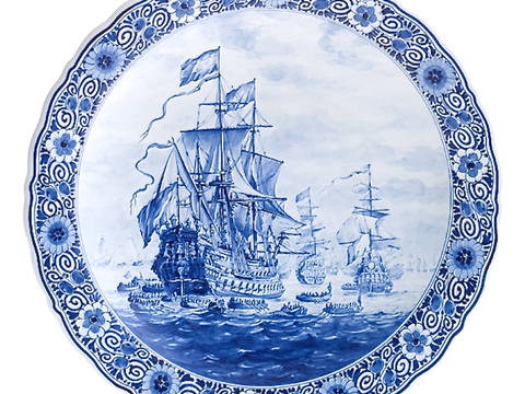  盘子 菜盘 餐盘 古典青花瓷瓷盘图案花纹 陶瓷瓷器花纹 