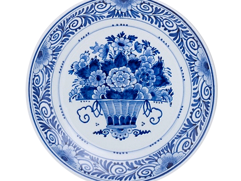 盘子 菜盘 餐盘 古典青花瓷瓷盘图案花纹 陶瓷瓷器花纹