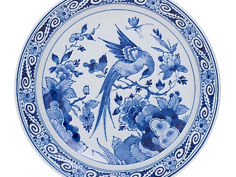  盘子 菜盘 餐盘 古典青花瓷瓷盘图案花纹 陶瓷瓷器花纹 