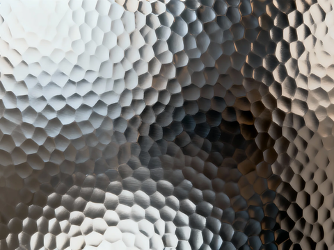 现代轻奢 本色银色锤纹不锈钢 灰色镜面锤纹金属板