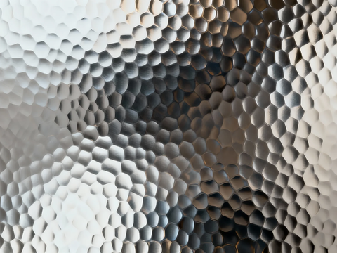 现代轻奢 本色银色锤纹不锈钢 灰色镜面锤纹金属板