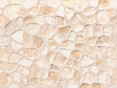 诧寂风 名宿 露台花园地面 鹅卵石 米黄色系鹅卵石 米黄石头