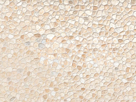 诧寂风 名宿 露台花园地面 鹅卵石 米黄色系鹅卵石 米黄石头