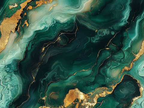 轻奢欧式奢石绿色鎏金大理石