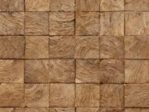 中古风 原木色做旧木地板 正方形旧木地板 防腐木方格地板