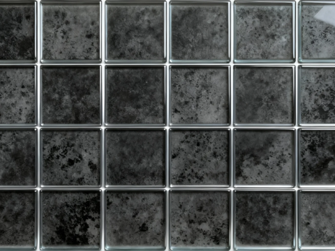 现代简约 黑色玻璃马赛克 黑色泳池马赛克 黑烟熏纹马赛克