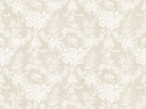 新中式米白色花纹壁纸壁布