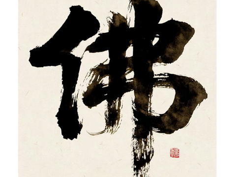 毛笔字 文字 佛  装饰挂画