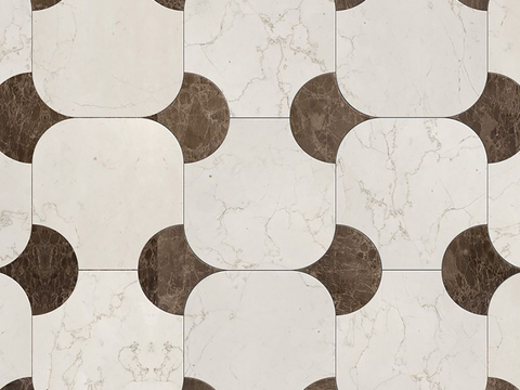 现代无缝石材地面石材拼花大理石