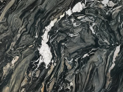 祖母绿大理石墨绿大理石瓷砖岩板绿鹅卵石奢石 深绿山水大理石