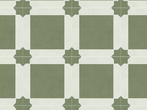 现代法式无缝绿色小法花砖贴图