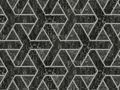 无缝大理石拼花几何花砖 大理石拼花