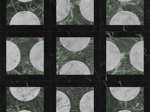 无缝大理石拼花几何花砖 大理石拼花