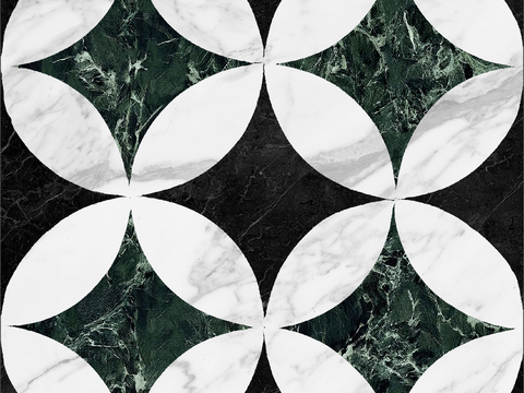 现代无缝轻奢石材拼花地面大理石贴图