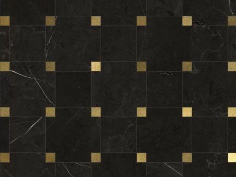 现代新中式无缝石材大理石拼花