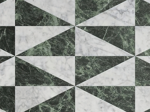 无缝大理石拼花几何花砖 大理石拼花