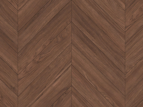 意式现代无缝深胡桃色鱼骨拼人字拼木地板