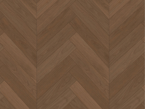 现代极简无缝胡桃色鱼骨拼人字拼木地板