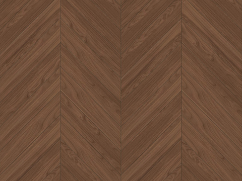 现代极简无缝胡桃色鱼骨拼人字拼木地板