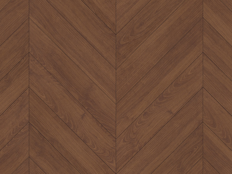 意式现代无缝深胡桃色鱼骨拼人字拼木地板