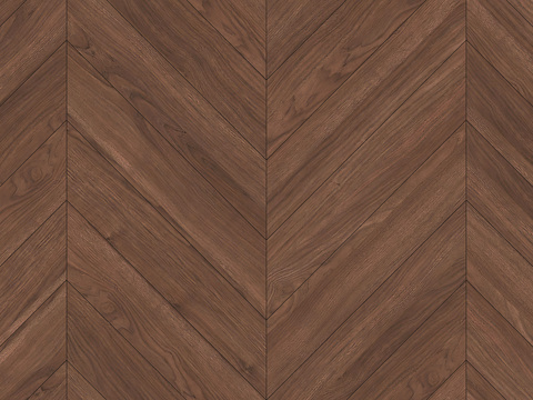 意式现代无缝深胡桃色鱼骨拼人字拼木地板