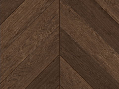 现代极简无缝胡桃色鱼骨拼人字拼木地板
