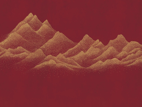 中式新中式高清壁纸壁画装饰画水墨画