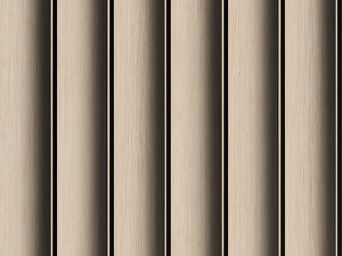 中式无缝连纹木纹格栅长城板波浪板拉槽板贴图