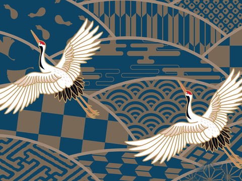 中式新中式高清山水壁纸壁画装饰画