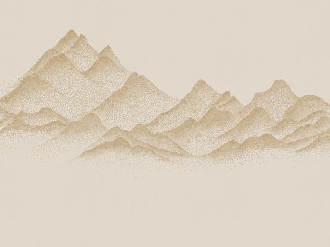 中式新中式抽象画线条壁纸壁画