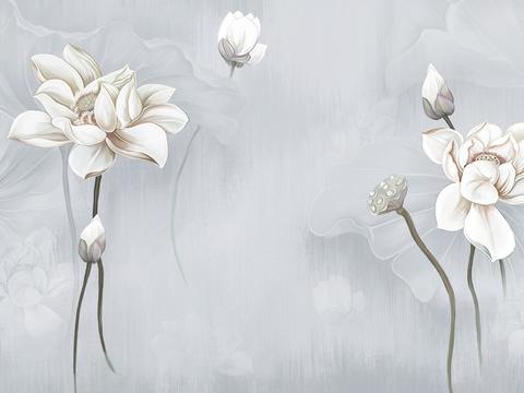 中式新中式装饰画壁纸壁画