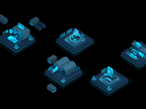 物流可视化 物流流程图 大宗商品 物流供应链 智慧物流图