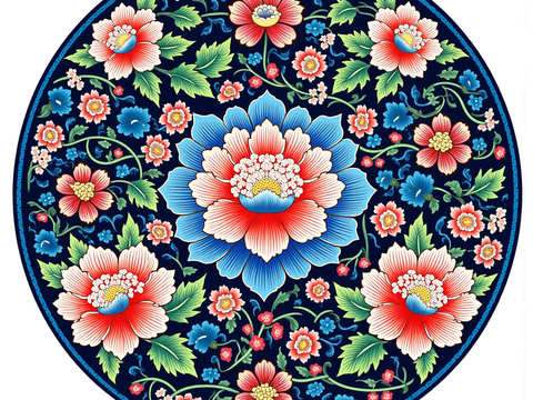 中式 纹样 团花
