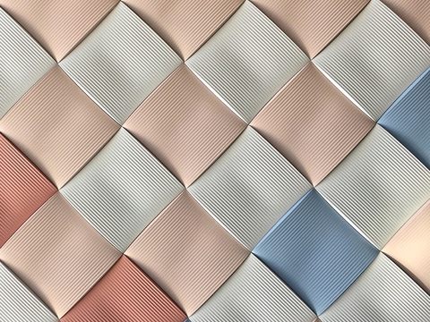 彩色菱形编织肌理编织皮革