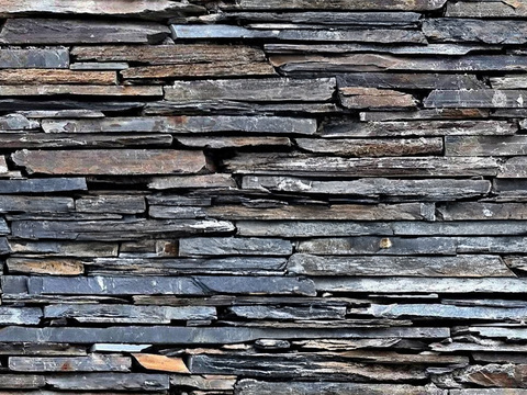 新中式轻奢其他文化石_深灰无缝拼接石墙_条石墙_文化石_水洗