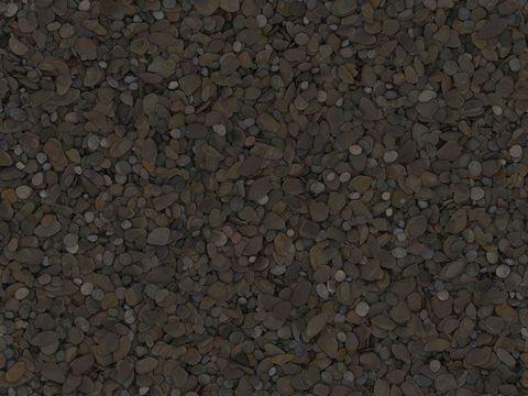 现代砾石地面铺装