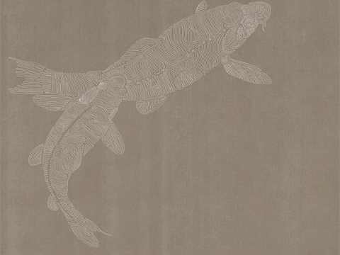 中式新中式金鱼锦鲤壁纸壁画装饰画