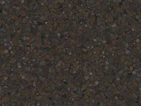  现代砾石地面铺装 