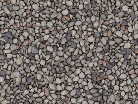 现代砾石地面铺装