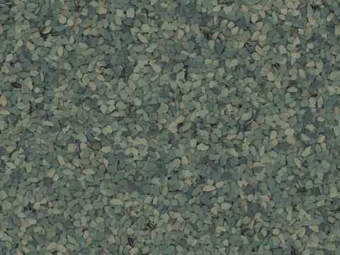 现代砾石地面铺装