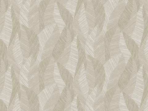  现代简约无缝米黄色植物壁纸壁布贴图 