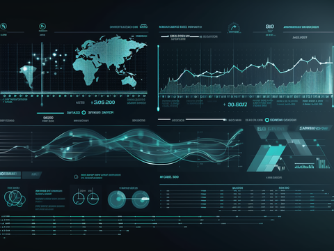 现代未来科技屏幕 电脑屏幕 科技屏幕贴图