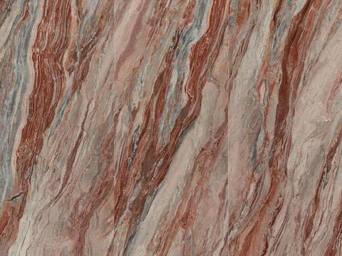 古琦红大理石奢石岩板