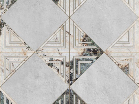  大理石瓷砖石材几何地面拼花 