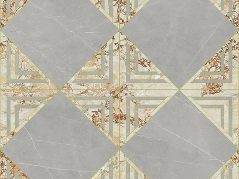  大理石瓷砖石材几何地面拼花 