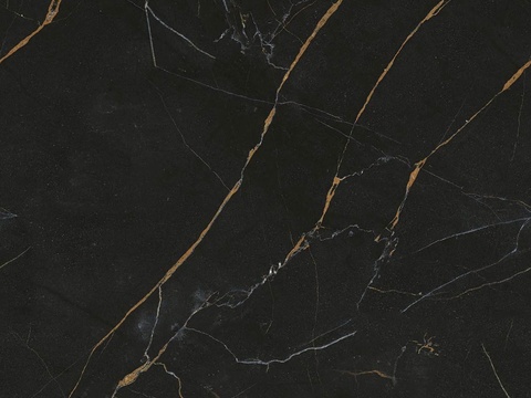现代轻奢无缝黑罗兰大理石岩板